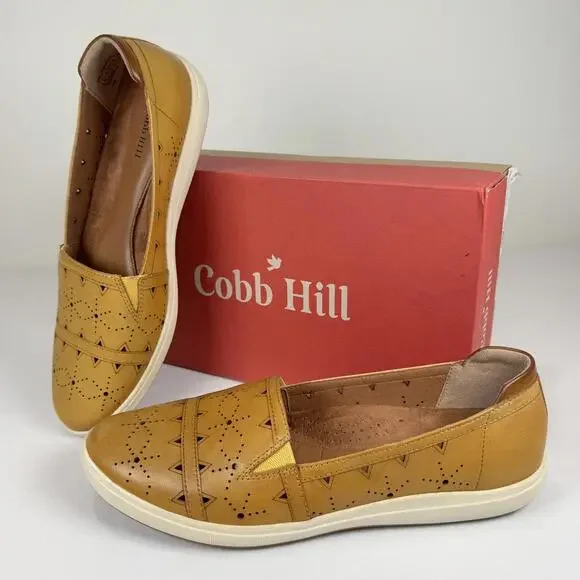 NEW Cobb Hill Yellow Bailee Slip-On Shoes - Size 10 - Picture 1 of 7